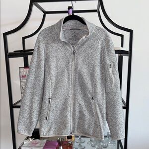 L.L. Bean Women's Gray Marble Fleece Jacket